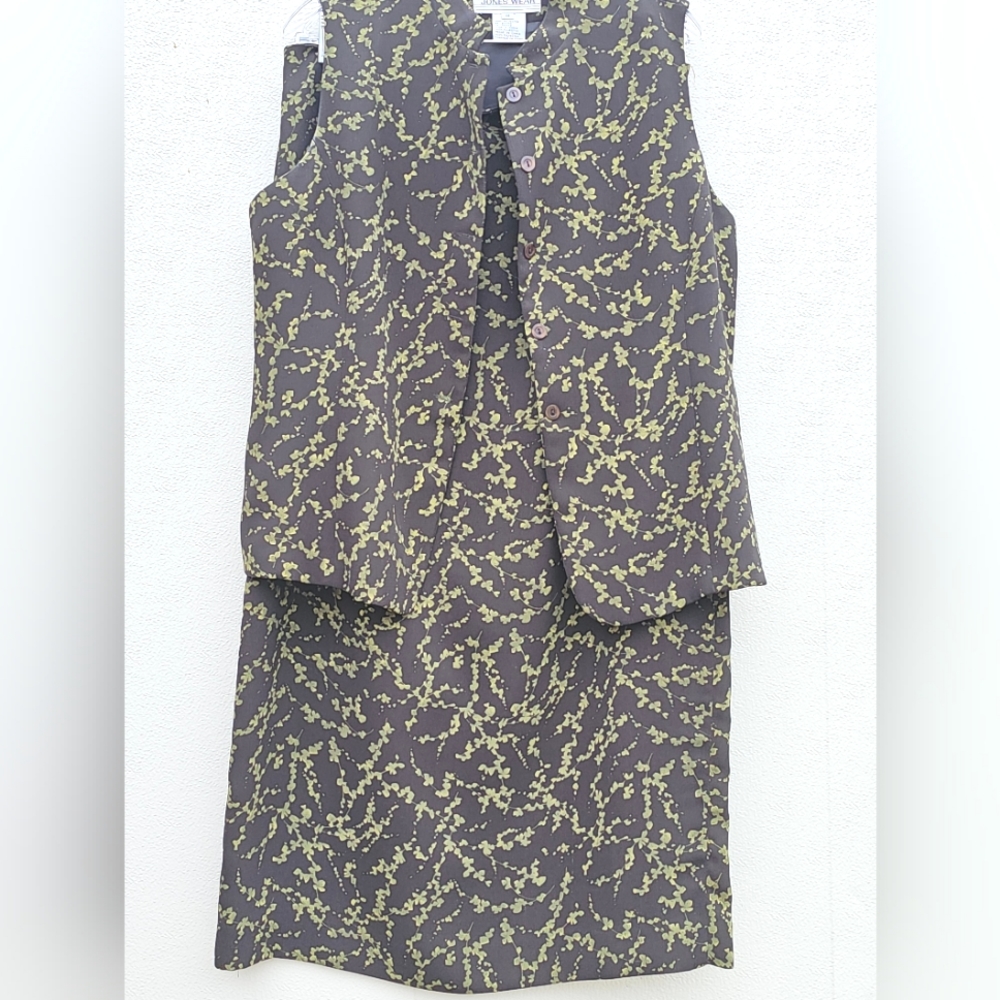 Jones Wear, Size 16, Black and Green